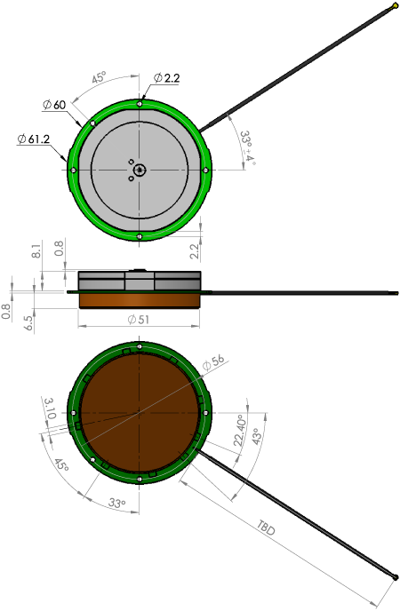 HNT-729 Tige Antenne auto - Dali-KeyElectronics