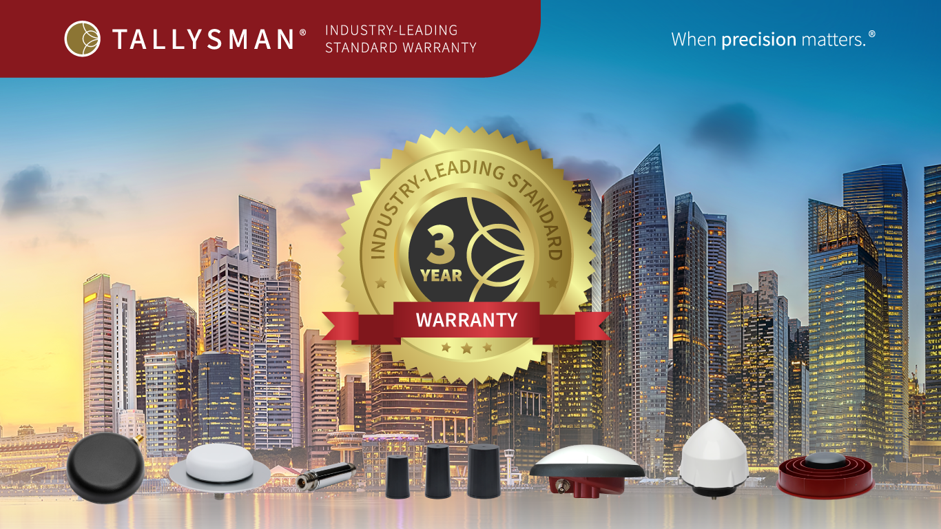 Tallysman® Announces Industry-Leading 3-Year Standard Warranty on All Housed GNSS Antennas and RF Accessories
