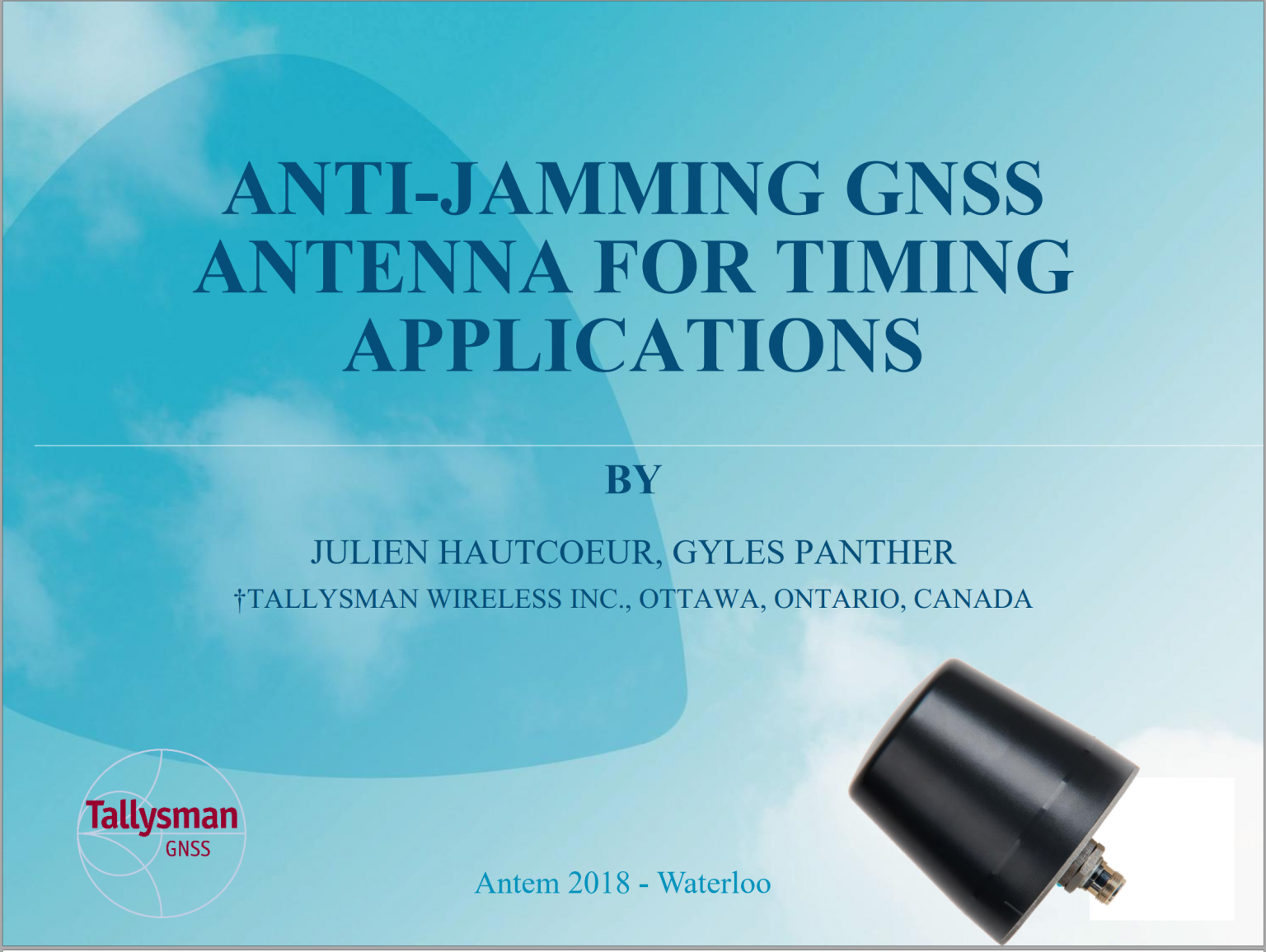 AntiJam Technology Calian GNSS Ltd.